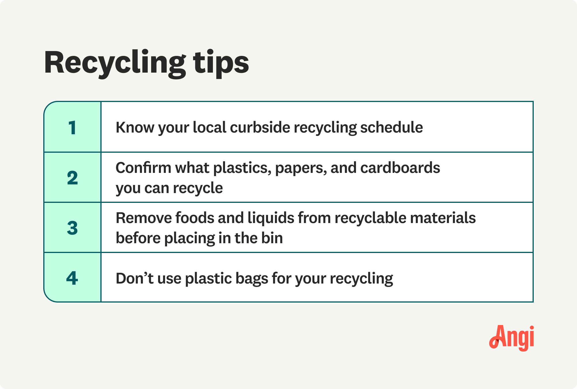 4 recycling tips, including not using plastic bags for your recycling