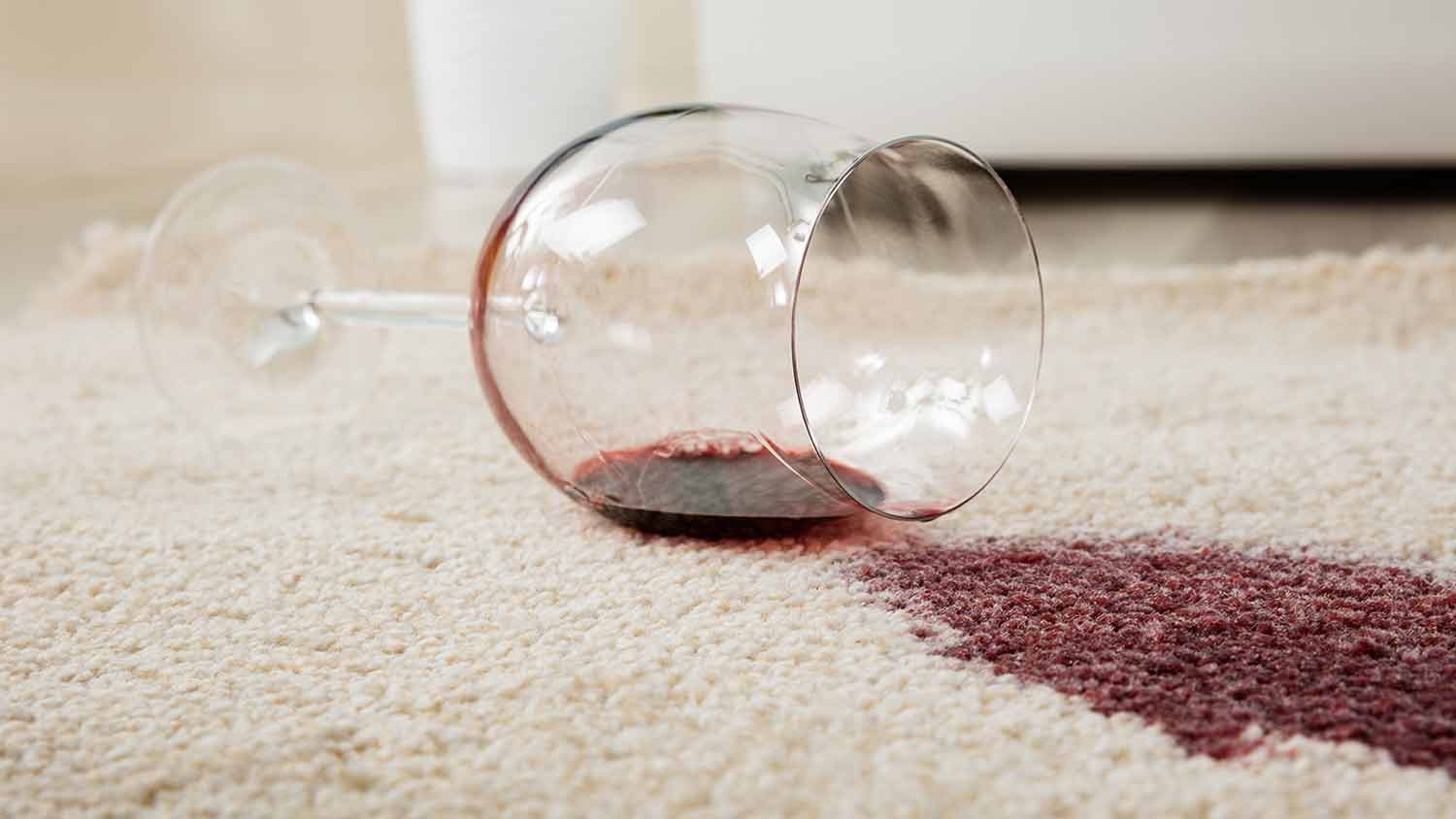 spilled red wine on carpet
