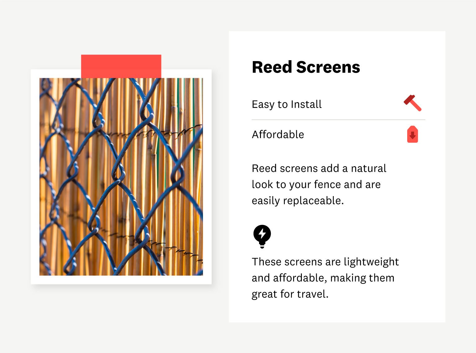 reed screens fence cover 