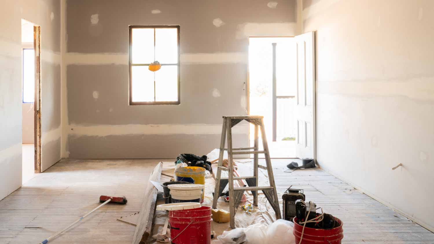 A renovated empty room