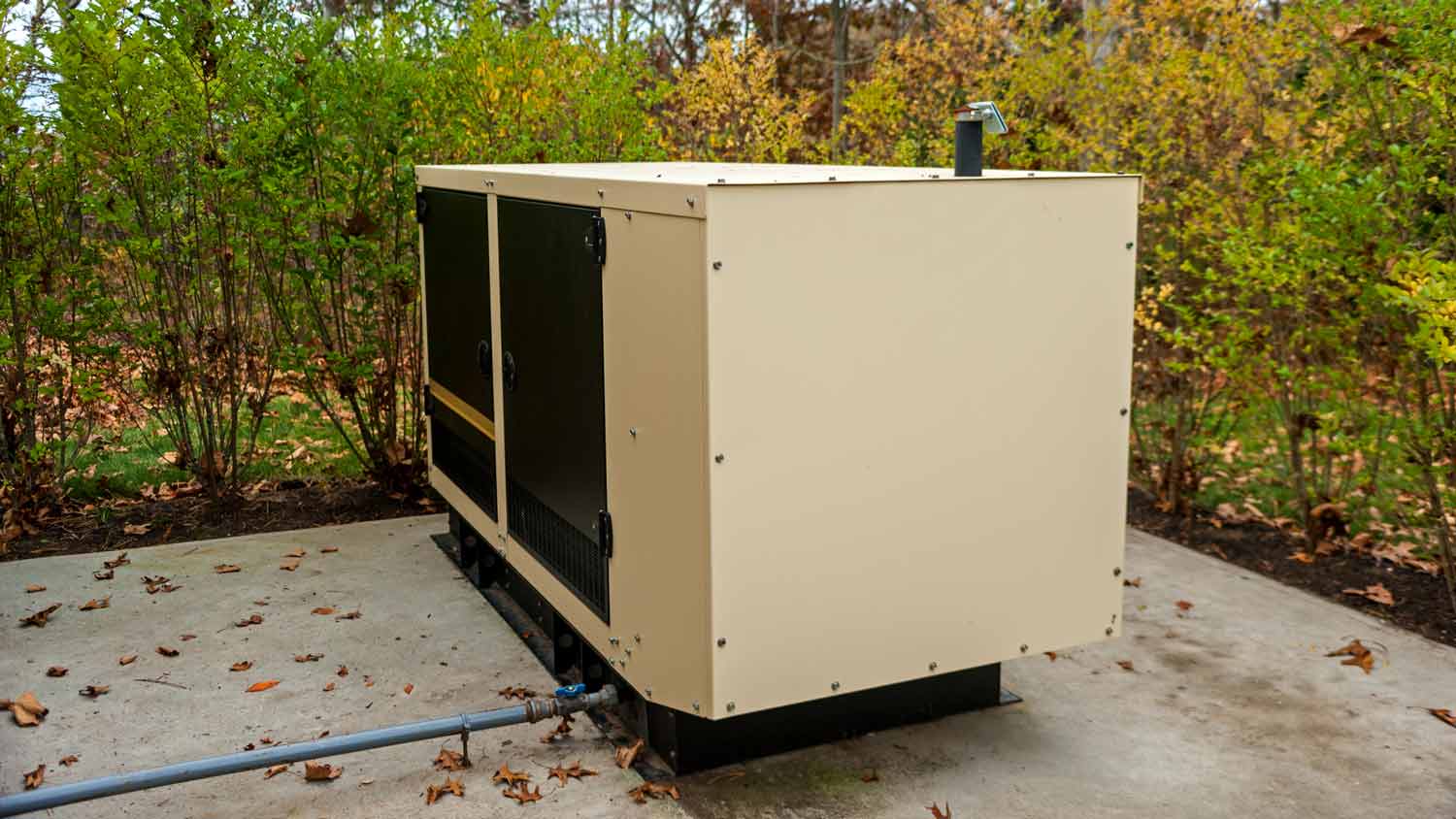 residential generator outside home