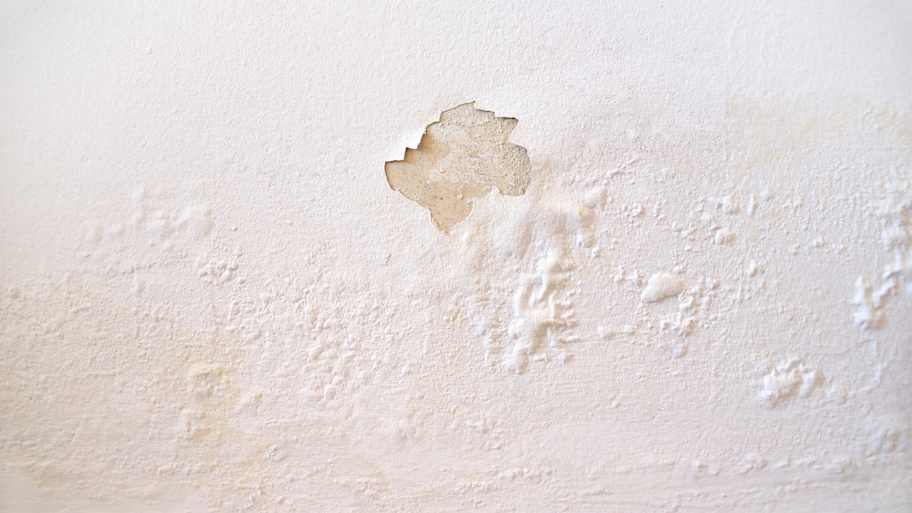Close-up of a rippled, bumpy wall
