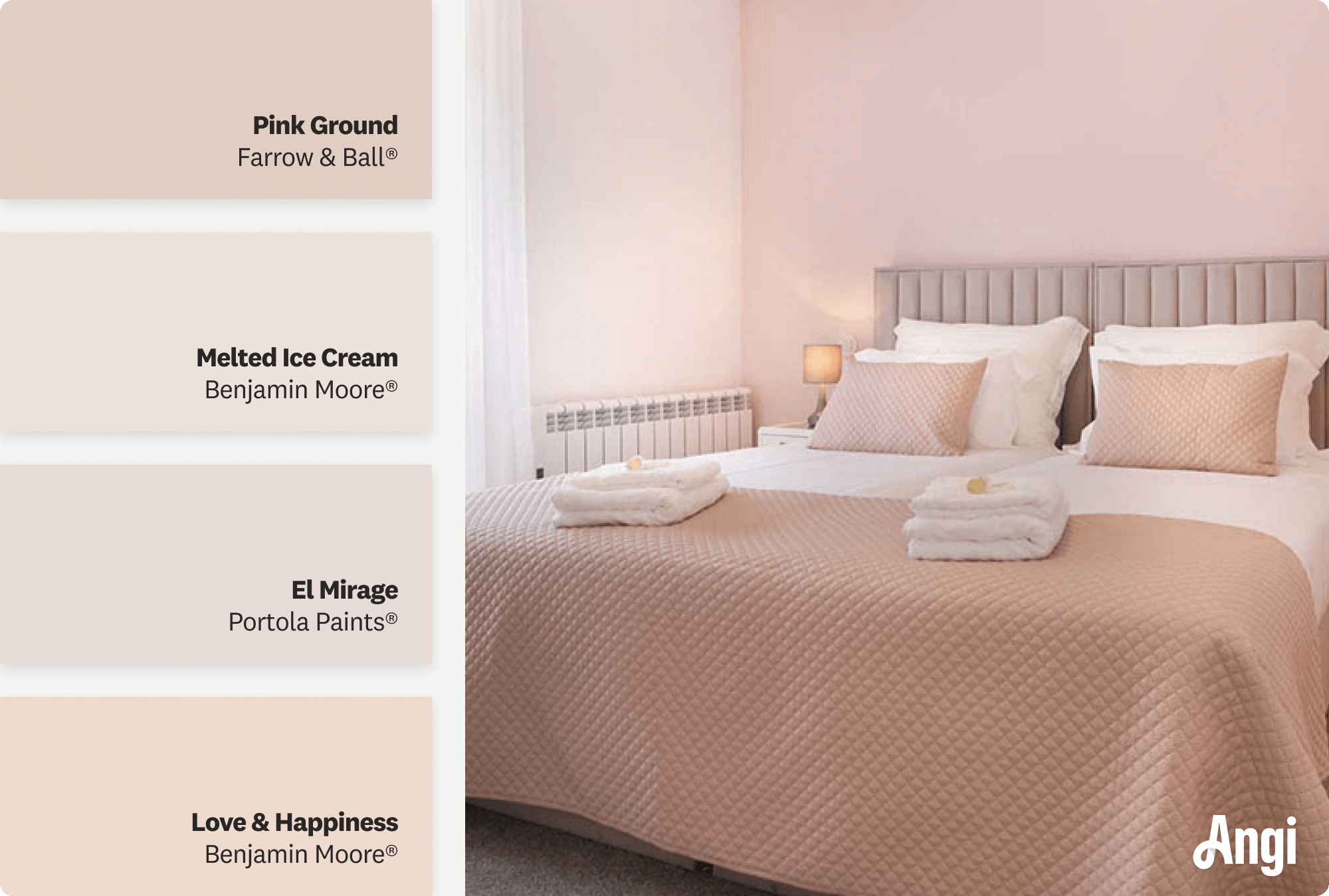 A light pink bedroom