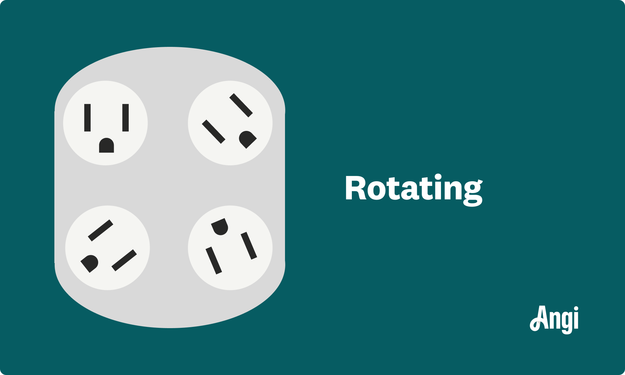 Rotating outlet illustrated