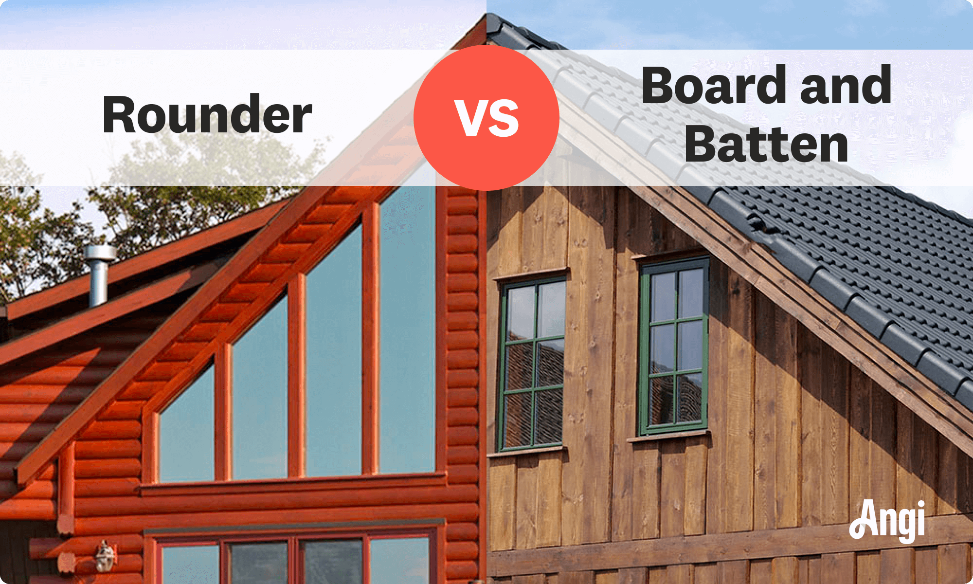 Rounder versus board and batten visual comparison
