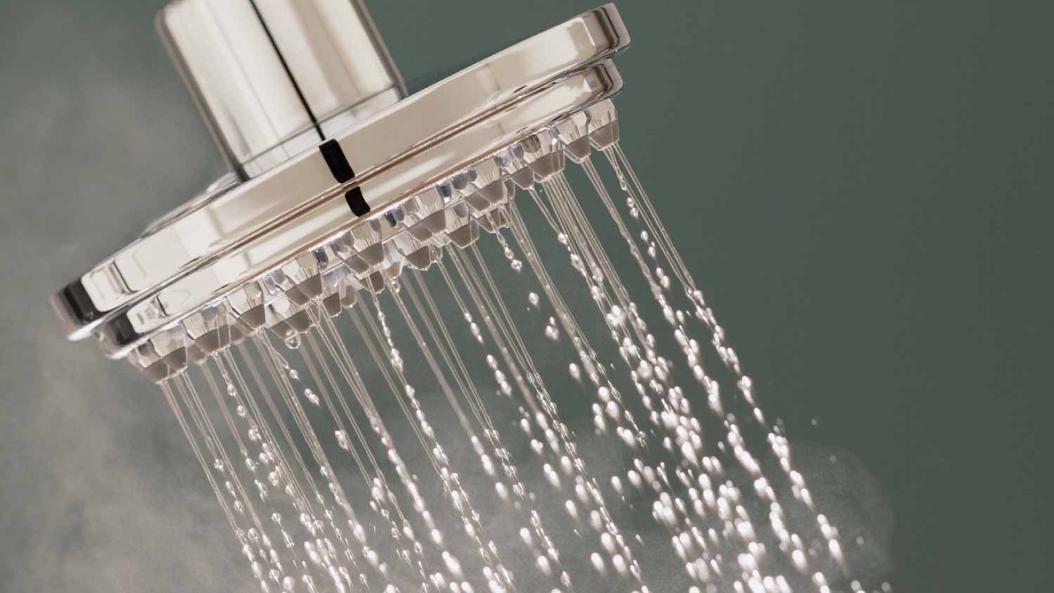 A running shower