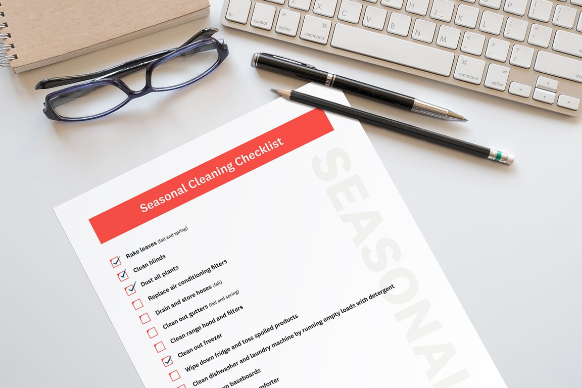 seasonal cleaning checklist printable