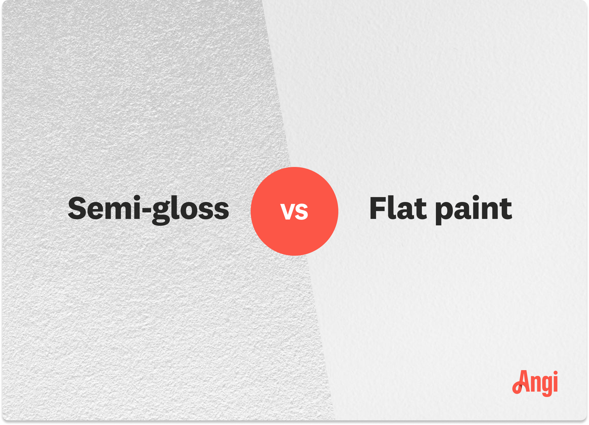 Semi-gloss paint versus flat paint