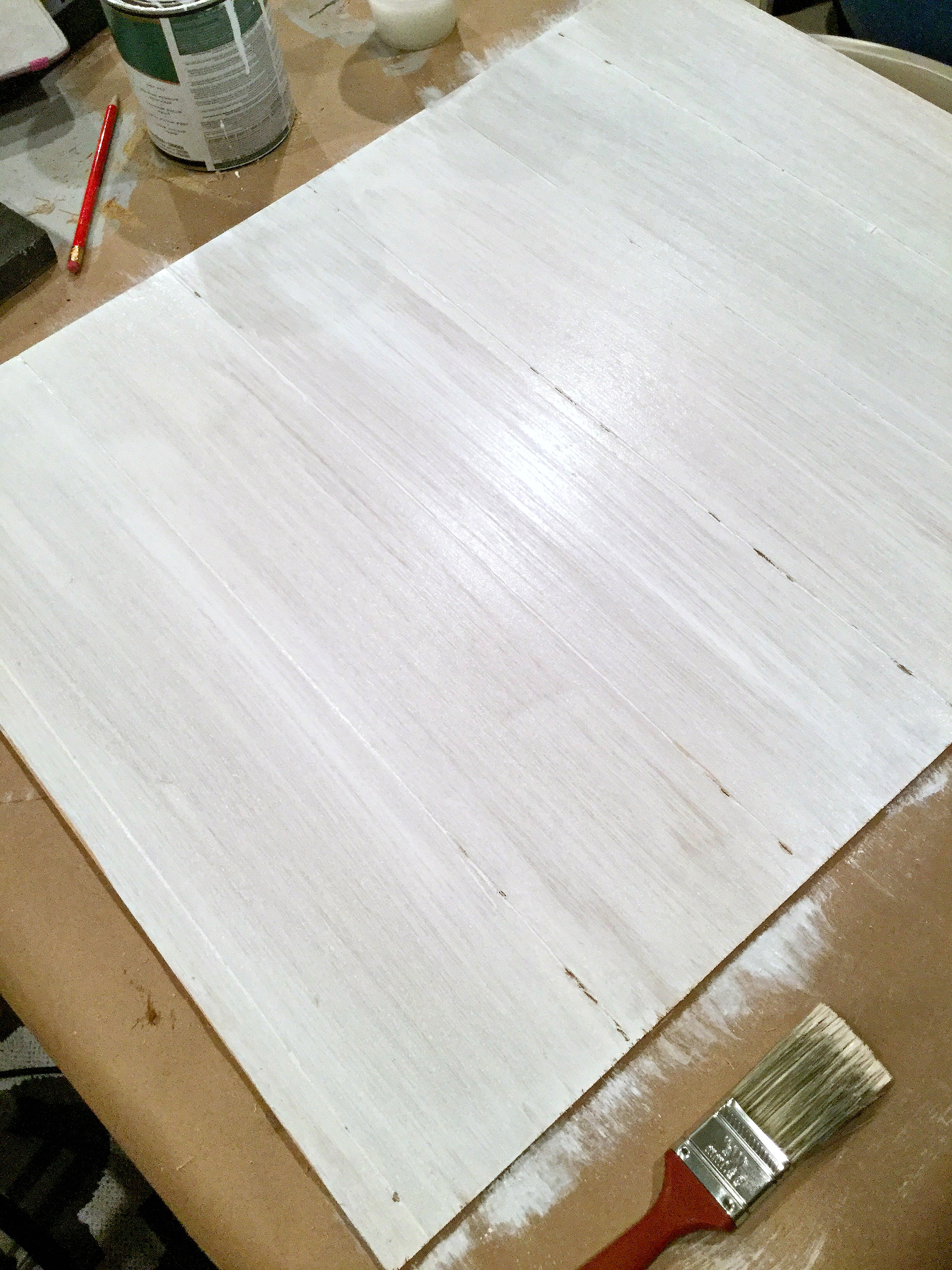 DIY faux shiplap picture frame
