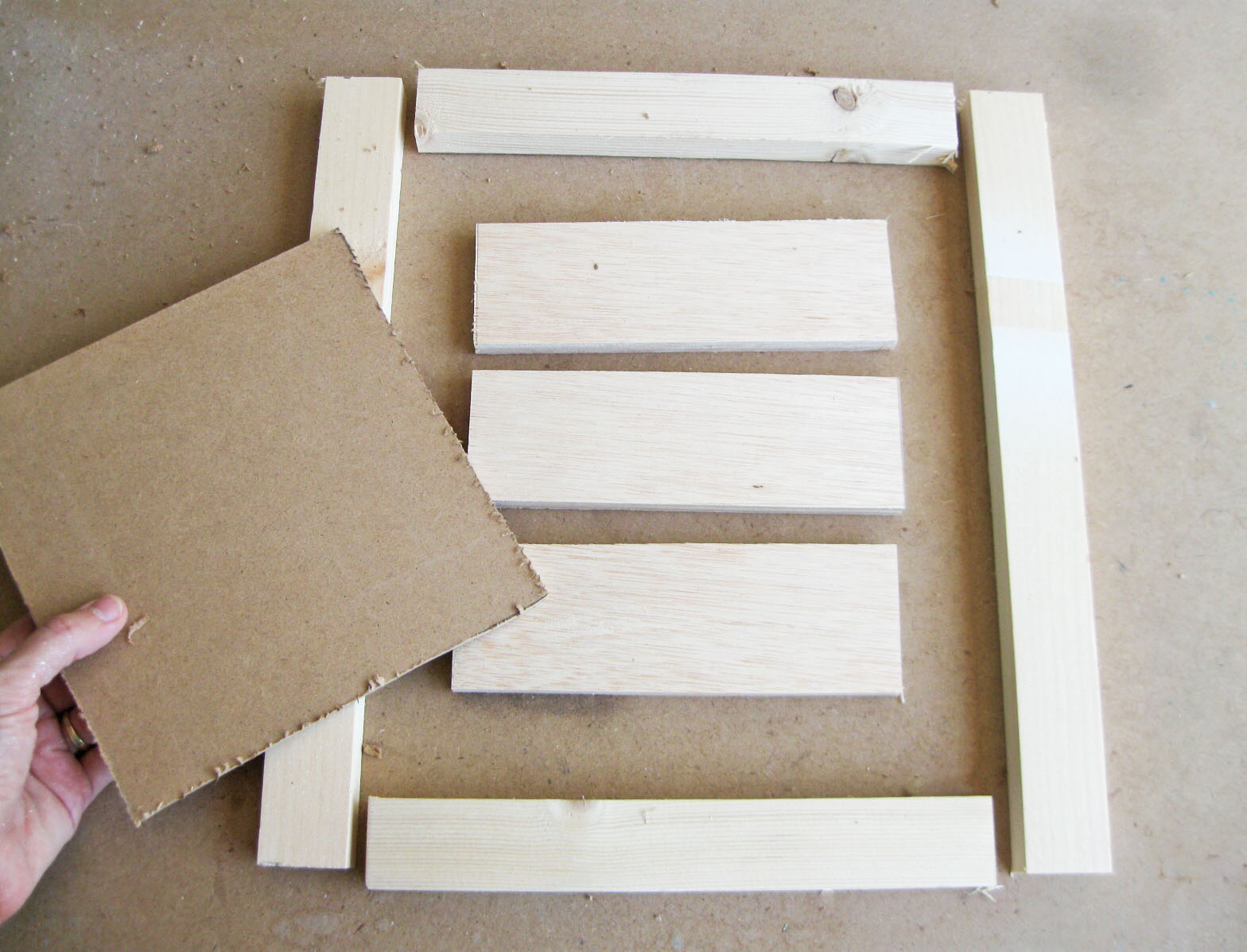 wood scraps for DIY sign
