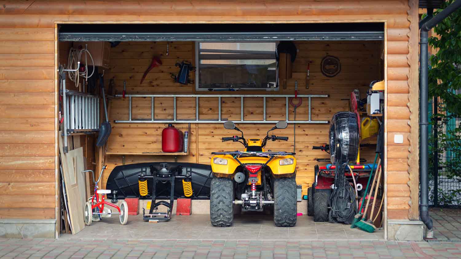 A small garage for two ATVs