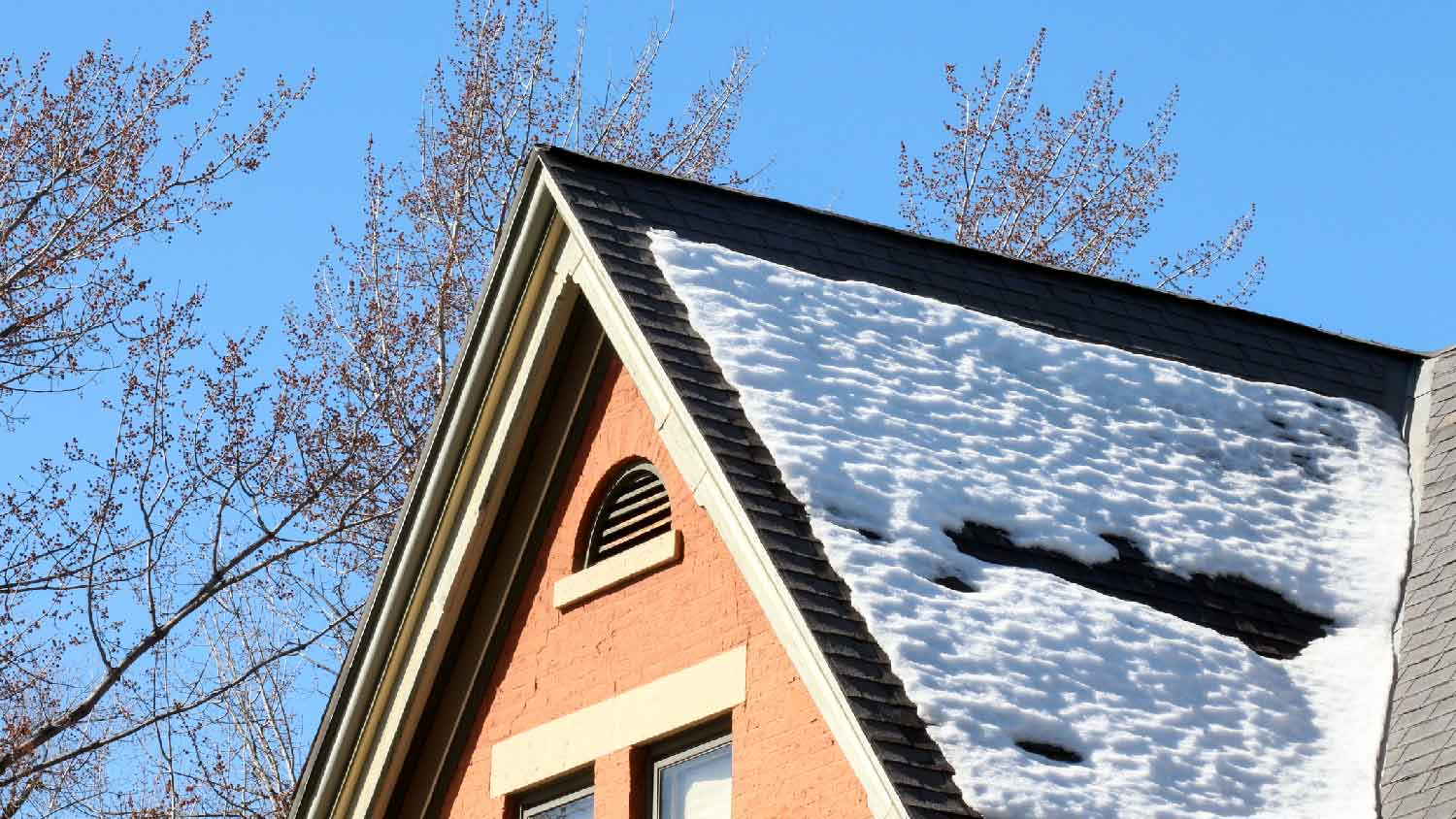 Snow melting off a roof