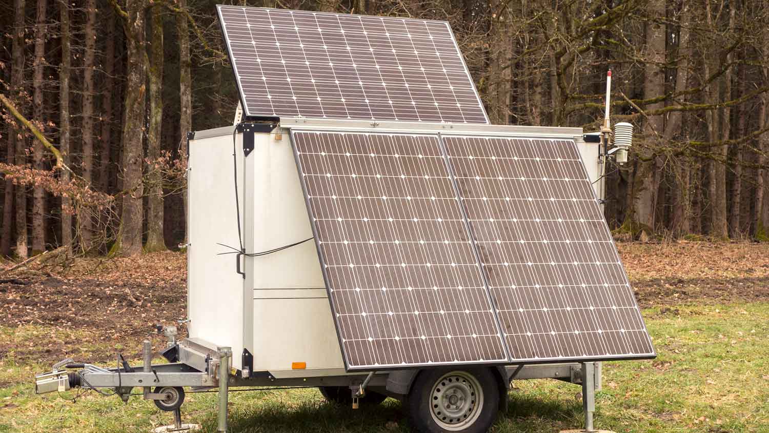 Solar backup generator sitting outdoors