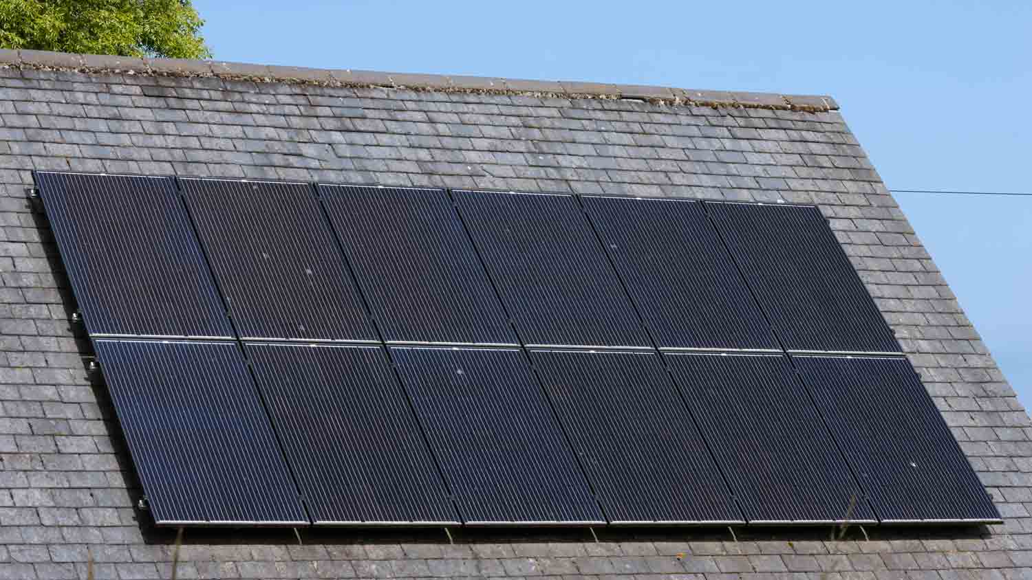 solar panel on roof