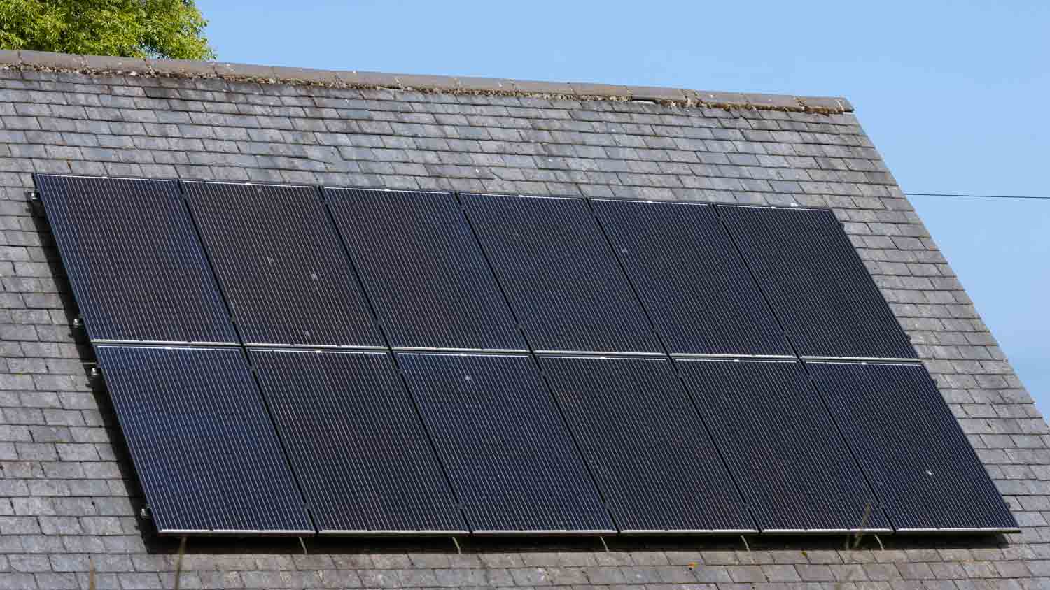 solar panel on roof