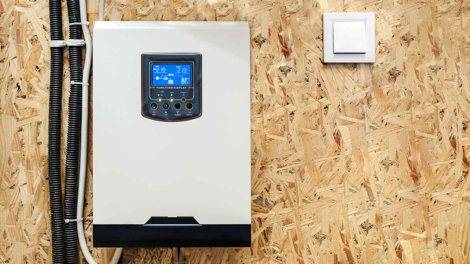 solar power inverter installed in the house