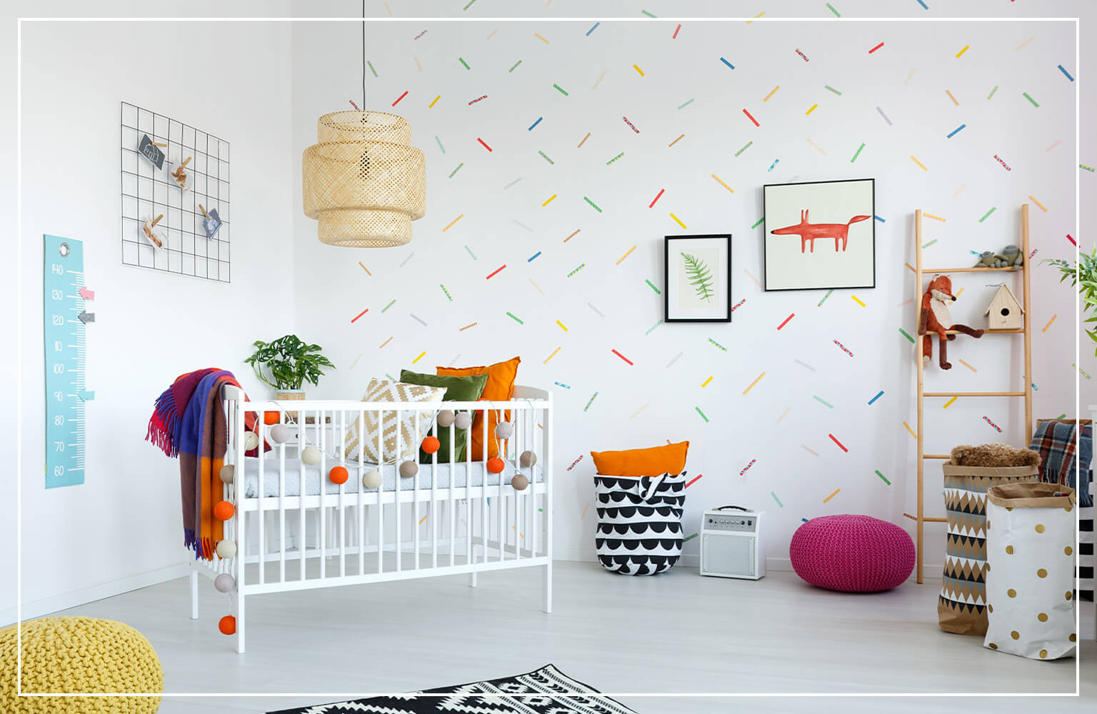 sprinkle wallpaper in baby room