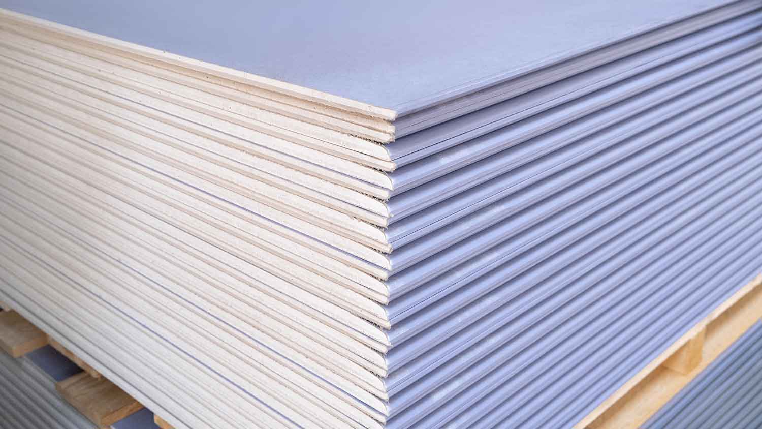 Stack of mold resistant gypsum wallboard