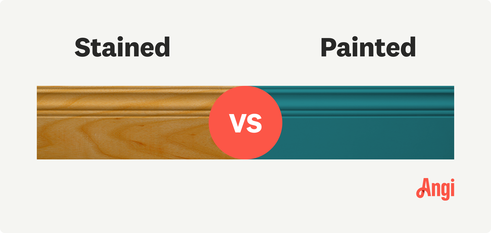 Stained versus painted trim compared visually