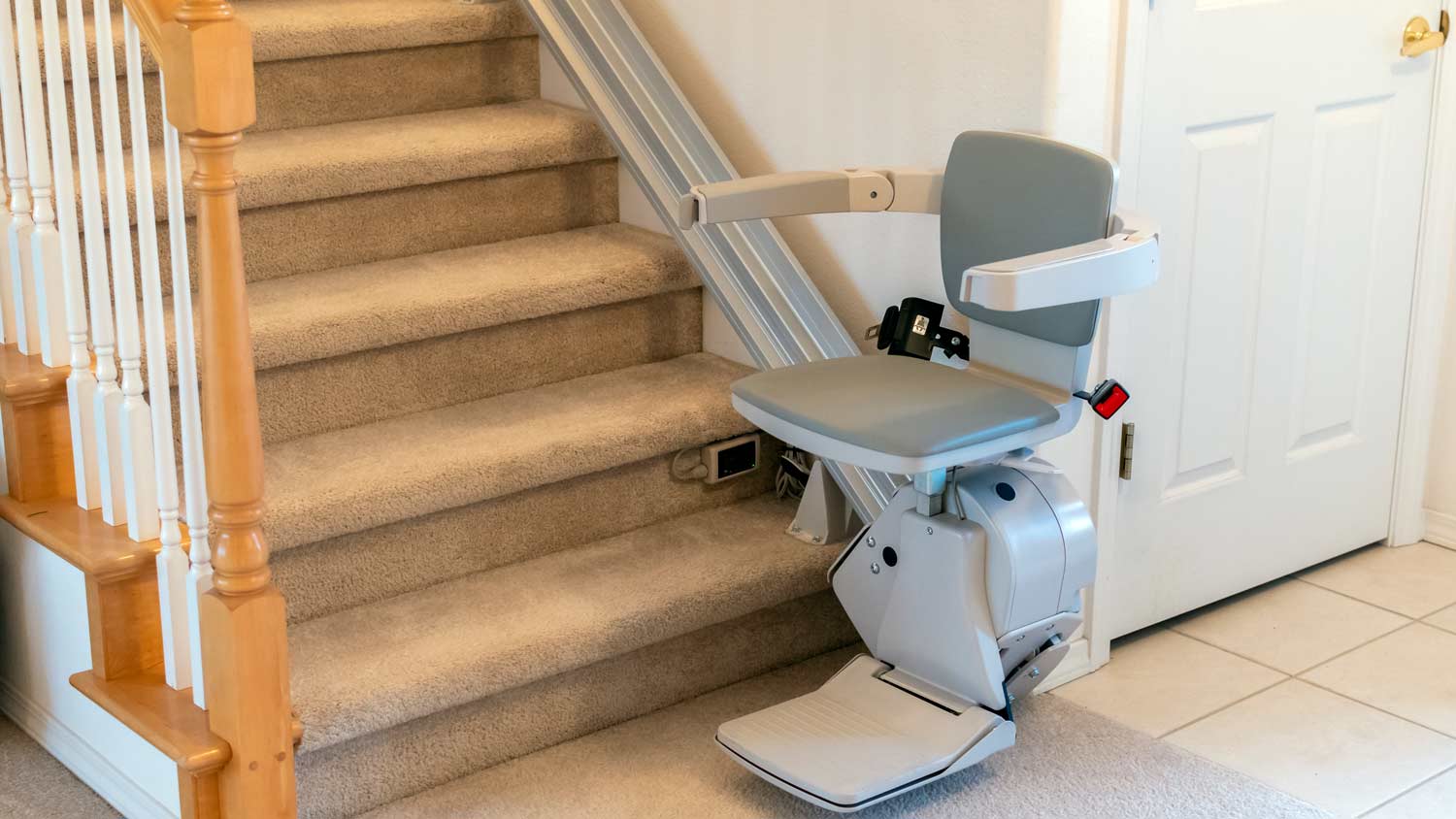 motorized stair lift in home