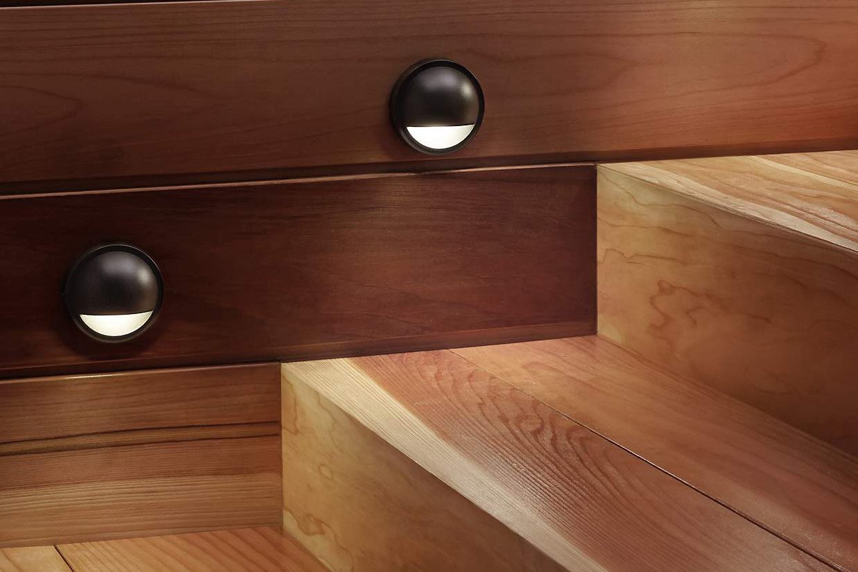 Foot lighting on stairs