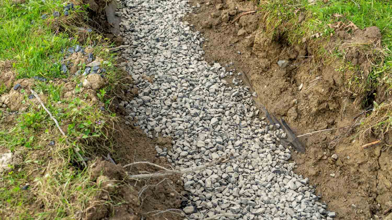 stone french drain