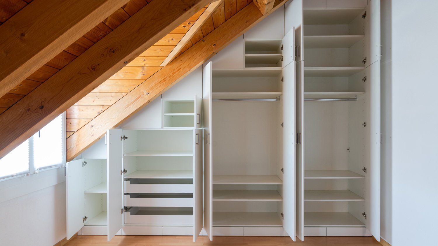 Interior view of a custom-made closet 