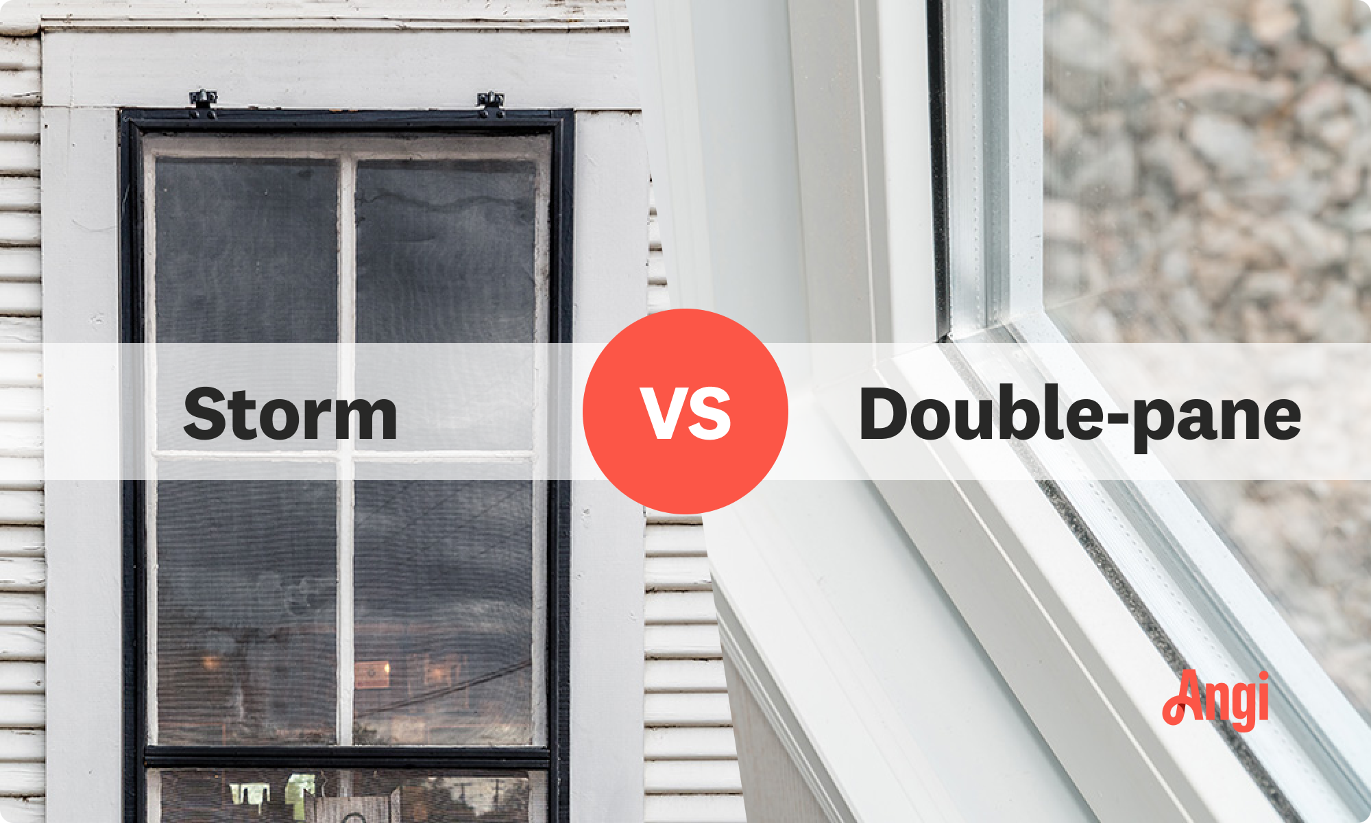 Storm windows versus double-pane windows compared visually