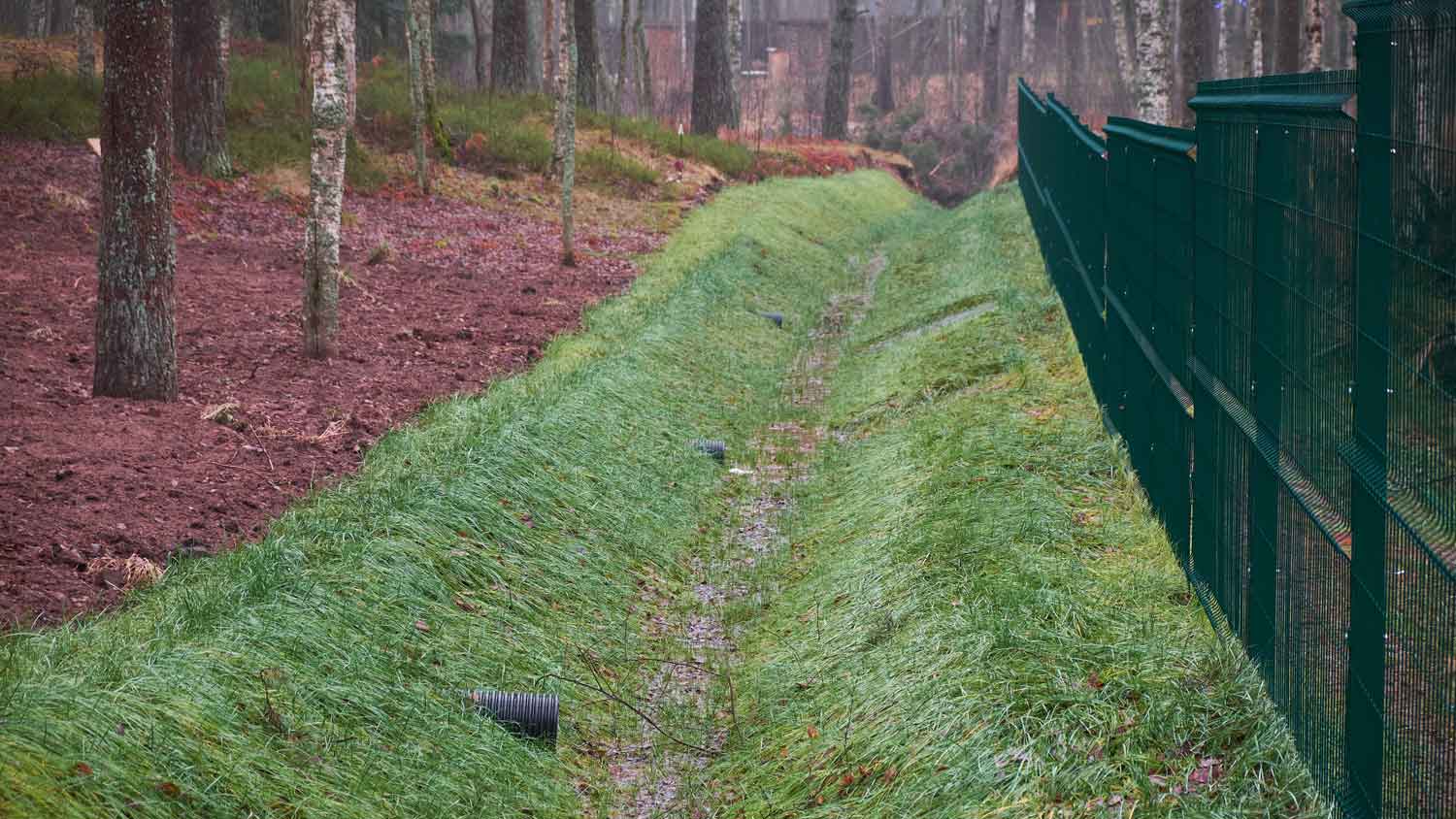 Ditch and swale stormwater drainage