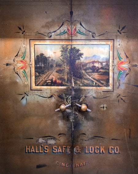 An antique safe from Hall's Safe & Lock Co. in Cincinnati