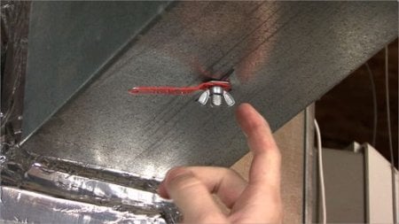 finger pushing damper lever