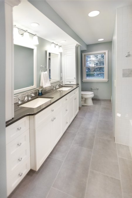 white bathroom vanity
