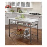 Wire rack kitchen Island with adjustable feet
