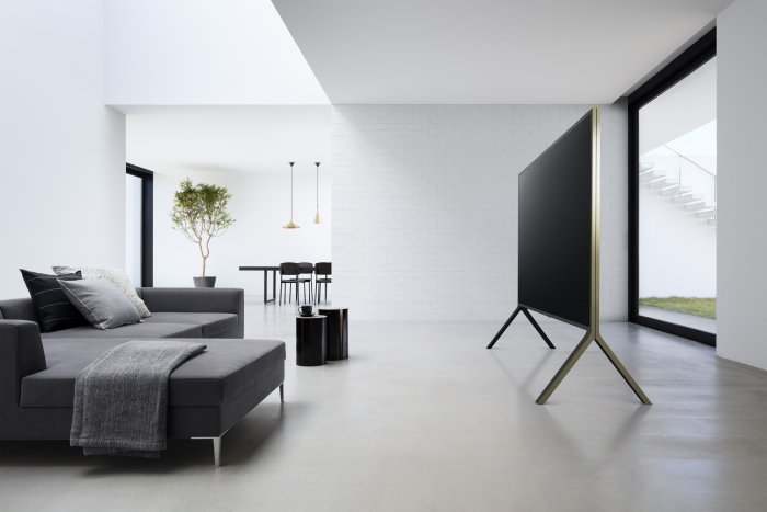 Lifestyle shot of a Sony 100" ZD9 4K Ultra HD TV with High Dynamic Range (HDR).