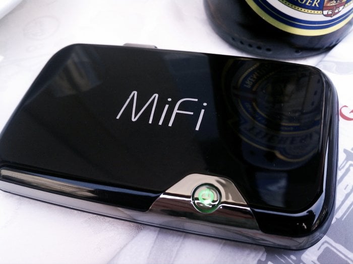 A Novatel MiFi mobile hotspot.