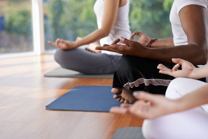 participants at yoga class