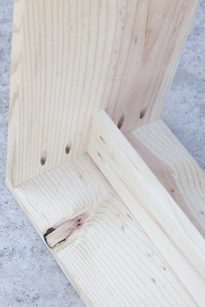 Hide your pocket holes on the inside so they are invisible. (Photo by Jamie Lott/Southern Revivals)