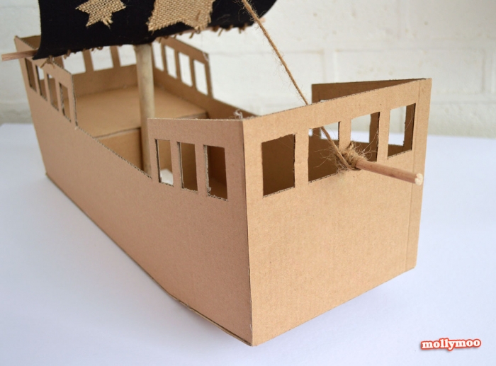 cardboard box pirate ship
