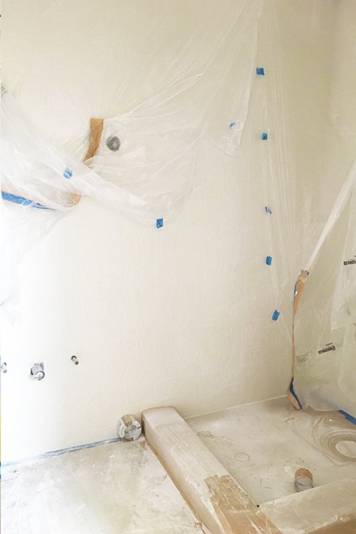 before and after shower remodel