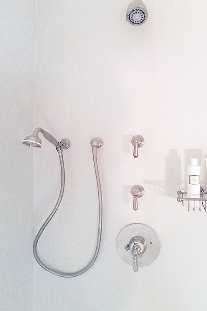 before and after shower remodel
