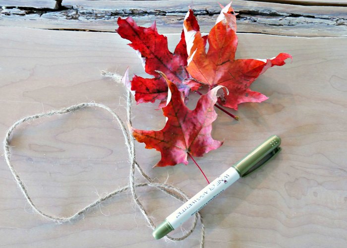 Leaf napkin ring materials