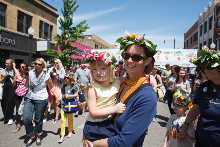 This year will mark Andersonville's 50th annual Midsommarfest, a neighbhorhood celebration that kicks off the summer festival season. (Photo courtesy of the Andersonville Chamber of Commerce)