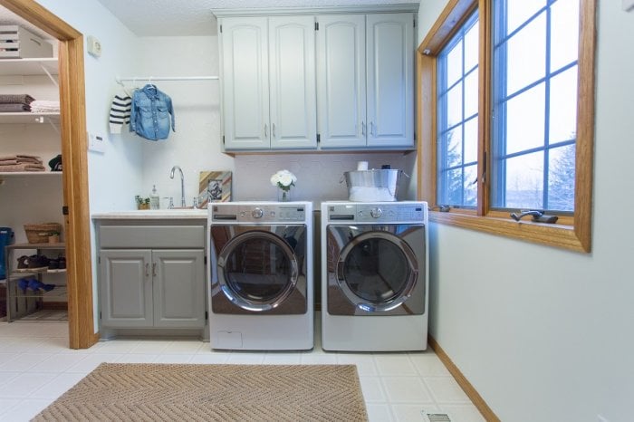 The After of Morgan and Jamie Molitor's Laundry Room Refresh Remodel