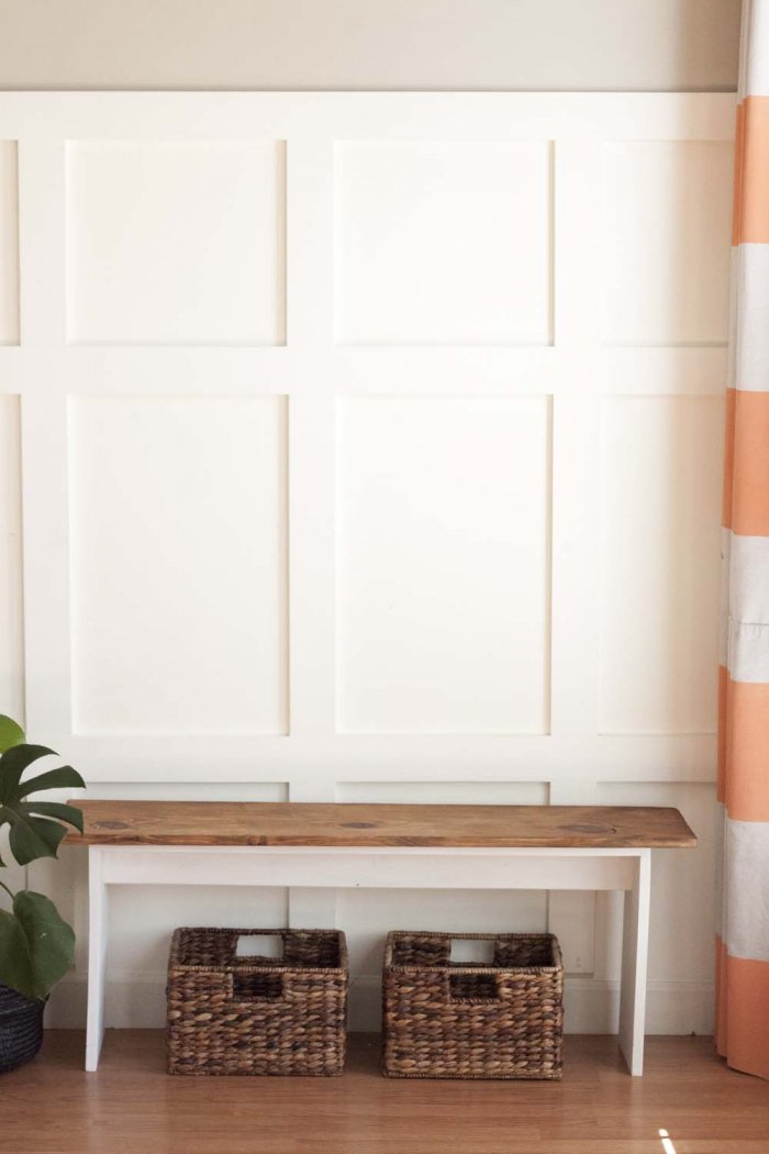 For a rustic look, add a piece of stained wood to the top with some wood glue. (Photo by Jamie Lott/Southern Revivals)
