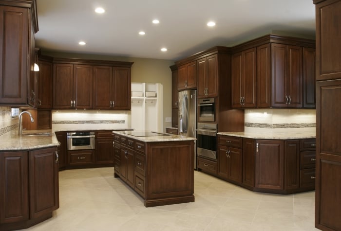 Kitchen remodel with built in refrigerator