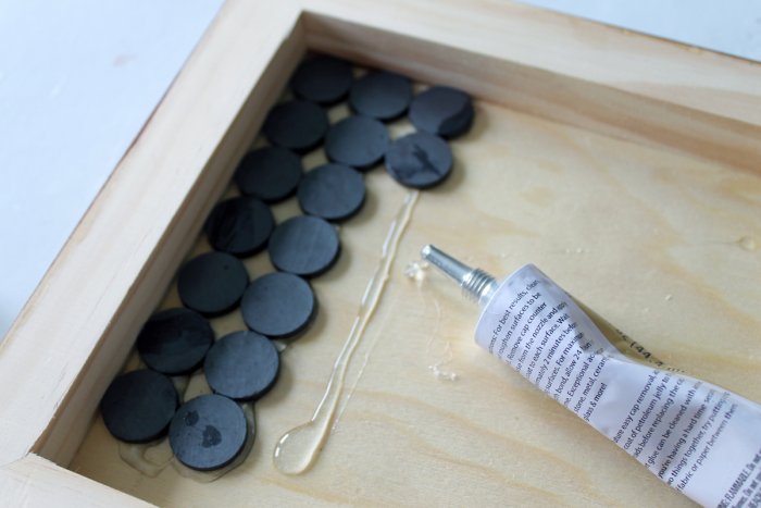 adding magnets to DIY knife rack