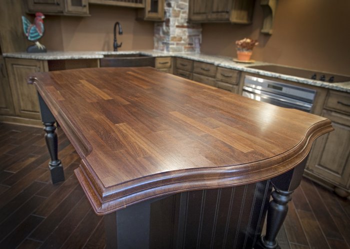 butcher block countertop kitchen island