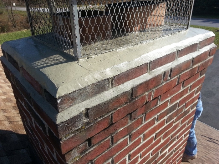 Chimney with a chimney cap