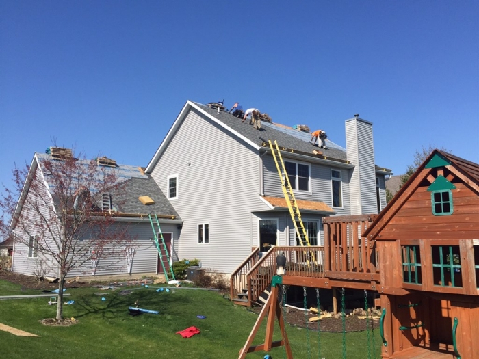 installation of new asphalt roof