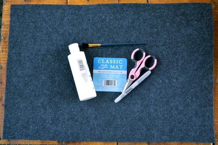 supplies for DIY Halloween doormat